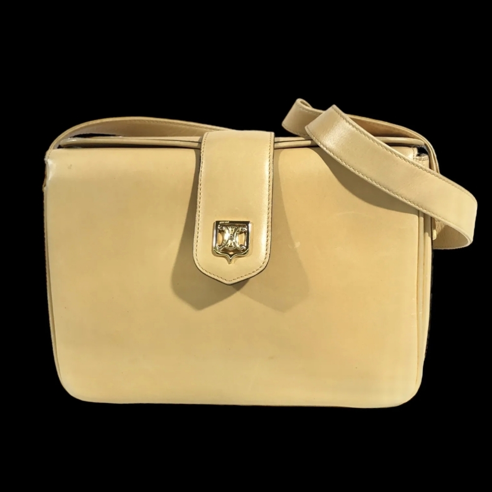 Celine Cream Crossbody Bag with Textured Finish - Picture 12 of 13